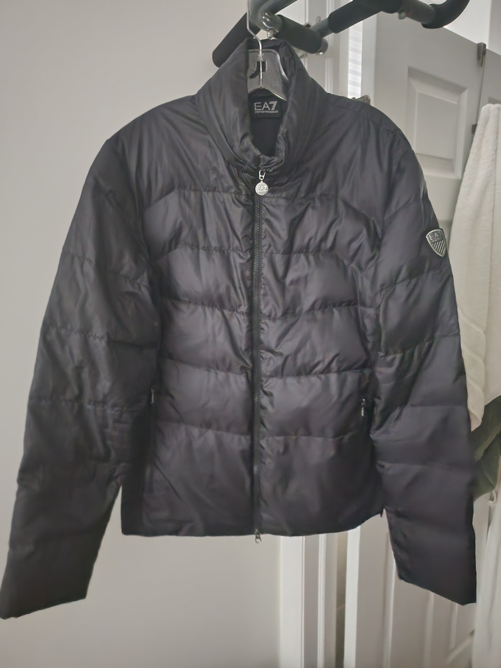 Emporio Armani Black Quilted Lightweight Puffer Jacket